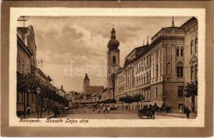 Kolozsvár, Cluj; Kossuth Lajos utca. Bernát kiadása / street (ragasztónyom / gluemark)