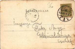 1903 Verespatak, Goldbach, Rosia Montana; Madártávlatból. Dunky Fivérek cs. és kir. udvari fényképés...