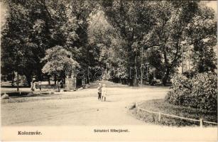 Kolozsvár, Cluj; Sétatéri főbejárat. Schuster Emil kiadása / main entry to the promenade park