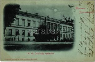 1899 (Vorläufer) Kolozsvár, Cluj; M. kir. gazdasági tanintézet este. Bizományi Antiquár és könyvkereskedés kiadása / school at night