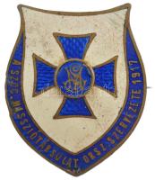 ~1930-1940. A Szociális Missziótársulat Országos Szervezete 1917 zománcozott bronz jelvény (28x23mm) T:2 zománchiba