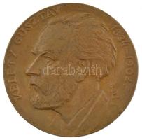 Pátzay Pál (1896-1979) DN Eötvös József 1813-1874 / Kelety Gusztáv 1834-1902 kétoldalas bronz emlékérem tokban (72mm) T:1-