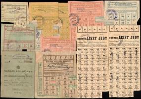 cca 1942 Kenyér, petróleum, liszt és közellátási jegyek + vásárlási könyv kerepesi lakos részére