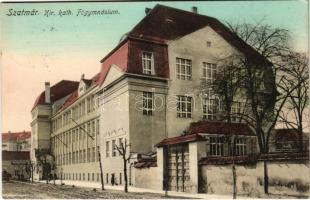 1914 Szatmárnémeti, Szatmár, Satu Mare; Kir. katolikus főgimnázium télen / Catholic grammar school in winter (EK)