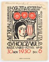 Erdélyi képzőművészek kiállítása 1930 nov 30 - dec 6. Expozitia Artistilor Plastici Ardeleni. Ausstellung Siebenbürgischer Bildener Künstler. Cluj/Kolozsvár, 1930, Minerva-ny., 10+2 p. +23 (fekete-fehér képtáblák) t. Magyar, román és német nyelven. Benne Thorma János, Ziffer Sándor, Tibor Ernő, Szolnay Sándor, (Zsögödi) Nagy Imre, T. Rátz Péter, Widmann Walter, Maczalik Ernő, Litteczky Endre, Marchini Tasso, V. Loránt Böske, Mattis Teutsch, Gallas Nándor, Szervatiusz Jenő, Kós Károly és mások műveinek reprodukcióival. Kiadói papírkötés, az elülső borító sarkán hiánnyal. Ritka