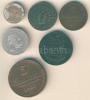 Kis vegyes tétel, 6db, benne 1db Ag, osztrák, magyar, magyar verdejel, olasz verdejel T:vegyes