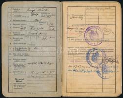 cca 1940-1945 M. kir. katonák iratai, igazolványi lap, leszerelési jegyek, polgári lap, stb