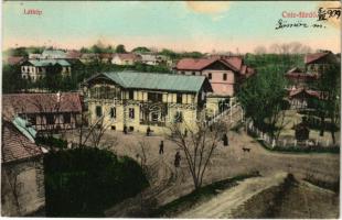 1909 Csízfürdő, Kúpele Cíz; Fő tér. Szűcs Simon kiadása / main square (EK)