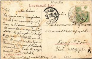 1907 Pöstyén, Piestany; Vág hídja. Gipsz H. kiadása / Waag Brücke / Váh bridge (Rb)