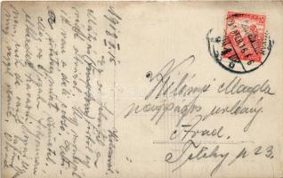 1918 Kolozsvár, Cluj; Státus paloták, üzletek / palaces, shops. photo (kis szakadás / small tear)