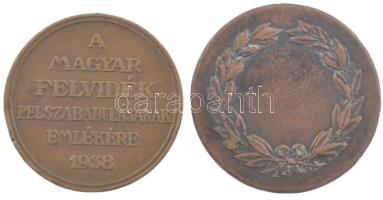 1912. "Pénzintézeti Sportegyletek Szövetsége" Br díjérem T:2 + 1938 Felvidék felszabadulás...