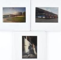 Ikarus gyár, buszok, fényezés, stb., 10 db színes diapozitív, 2×3,5 cm