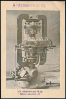 Palackozó gép, Grossmann et Co., Bp. VIII. Népszínház utca, kartonra ragasztott fotó, 14×10 cm