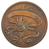 Lapis András (1942-) 1989. "Délmagyarországi Építő Vállalat - 40 / 1949 - 1989" kétoldalas...