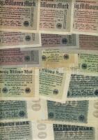 Német Birodalom 1898-tól 218 klf db bankjegy Rosenberg katalógus szerint speciálisan szortírozva; al...