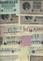 Német Birodalom 1898-tól 218 klf db bankjegy Rosenberg katalógus szerint speciálisan szortírozva; al...