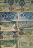 Német Birodalom 1898-tól 218 klf db bankjegy Rosenberg katalógus szerint speciálisan szortírozva; al...