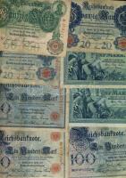Német Birodalom 1898-tól 218 klf db bankjegy Rosenberg katalógus szerint speciálisan szortírozva; al...