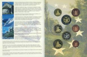 Andorra 2003. 1c,2c,5c,10c,20c,50c,1€,2€ próbaveretek, szettben, díszkiadásban T:BU Csak 16.000db!