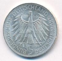 Német Szövetségi Köztársaság 1966D 5M Ag "Wilhelm Leibniz" forgalomba nem került emlékérme...