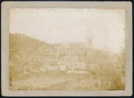 cca 1900 Lupény, templom, keményhátú fotó, 13×18 cm