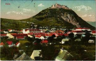 1924 Déva, látkép a várral / castle (Rb)