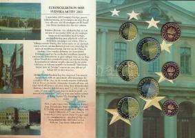 Svédország 2003. 1c,2c,5c,10c,20c,50c,1€,2€ próbaveretek, szettben, díszkiadásba...