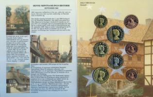 Dánia 2002. 1c,2c,5c,10c,20c,50c,1€,2€ próbaveretek, szettben, díszkiadásban T:BU