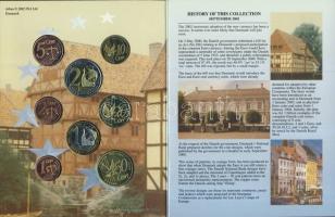 Dánia 2002. 1c,2c,5c,10c,20c,50c,1€,2€ próbaveretek, szettben, díszkiadásban T:B...