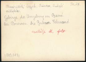 cca 1910 Brassó-vidéki hegyek, Erdélyi Mór felvétele, hátulján feliratozva, 11,5×16 cm / Brasov