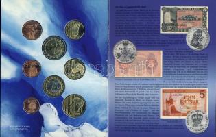 Izland 2004. 1c,2c,5c,10c,20c,50c,1€,2€ próbaveretek, szettben, díszkiadásban T:...