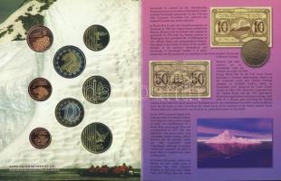 Grönland 2004. 1c,2c,5c,10c,20c,50c,1€,2€ próbaveretek, szettben, díszkiadásban ...
