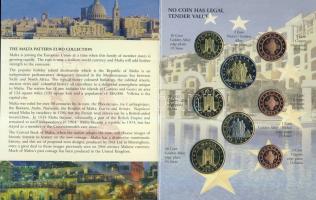 Málta 2004. 1c,2c,5c,10c,20c,50c,1€,2€ próbaveretek, szettben, díszkiadásban T:BU