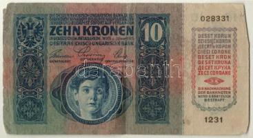 1912. 100K (4x) közte román és német felülbélyegzéssel + 1915. 10K magyar felülbélyegzéssel T:III