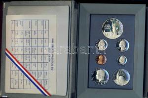 USA 1986. 1c-1$ 7klf db, benne Ag, "Presztízs" szettben T:PP Tanúsítvánnyal!