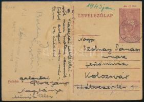 1943 Nagybánya, Pirk János (1903-1989) festőművész saját kézzel írt sorai Szolnay Sándor (1893-1950)...