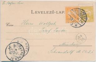 1901 Pécs, Baranya vármegye címere és magyar zászló. Athenaeum R.T. kőnyomása. Art Nouveau, floral, ...