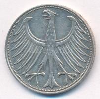 Német Szövetségi Köztársaság 1958G 5M Ag T:2,2- 
Federal Republic Germany 1958G 5 Mark Ag C:XF,VF