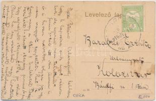 1916 Magyarcséke, Ceica; Járásbíróság, utcakép / court, street view