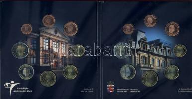 BENELUX 2003. 1c-2€ 8klf db (3x), a 3 állam pénzei, hivatalos szettben T:BU