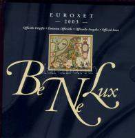 BENELUX 2003. 1c-2€ 8klf db (3x), a 3 állam pénzei, hivatalos szettben T:BU