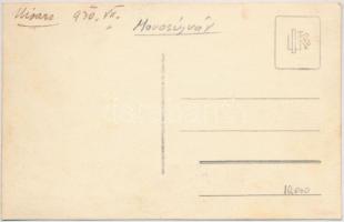 1930 Marosújvár, Uioara, Ocna Mures; sóbánya kirándulókkal júliusban / salt mine with tourists. phot...