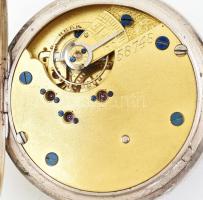 Angol ezüst (Ag) zsebóra jelzett. Sorszámozott szerkezettel, hibátlan számlappal Működő, jó állapotb...