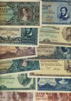 98 db klf magyar bankjegy korona-, pengő-, forint-időszakból jobbakkal, Adamovszky-katalógus alapján...