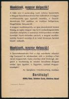 1956 Munkások, magyar dolgozók! - az Ideiglenes Intézőbizottság röplapja, hajtott
