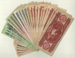 30 db-os vegyes forint és fillér tétel T:II-III- közte szakadás