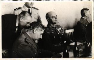 1940 Nagyvárad, Oradea; bevonulás, magas rangú tisztek / entry of the Hungarian troops, high-ranking officers. Boros Péter photo