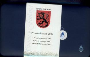 Finnország 2005. 1c-2€ 8klf db + 5€ "Atlétikai VB" + 1db Ag emlékérem ...