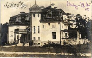 1914 Tatabánya, Síkvölgyi kastély (Ferraris Arthur kastélya). Hátoldalon Ferraris család levele. photo