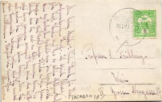 1914 Tatabánya, Síkvölgyi kastély (Ferraris Arthur kastélya). Hátoldalon Ferraris család levele. pho...